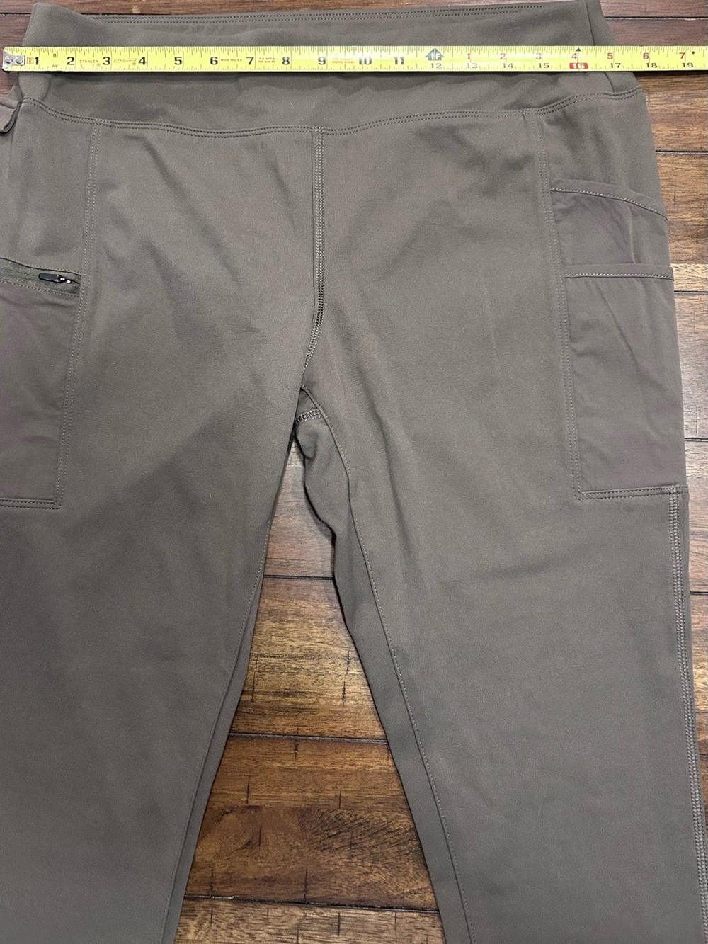 Carhartt Utility Leggings Size Large (12-14) Tarmac Olive Green Force Fitted - Picture 9 of 11